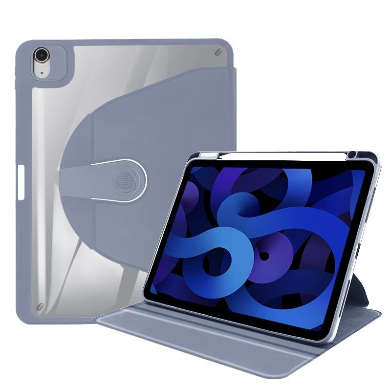 Case Cover Case Compatible with iPad Pro/Air3 10.5,360 Rotating Stand Smart Tablet Cover,Hard PC Back Shell Slim Case Hard Shell Folio Case Cover,Auto Sleep/Wake Tablet Case Tablet Cover ( Color : La