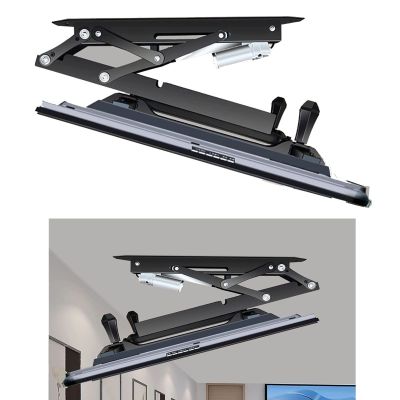 THEGA Motorized TV Ceiling Mount - TV Wall Mount, Telescopic TV Ceiling Mount with Auto Lift, Remote Control Electric Pull Down Mantel Mounting Bracket, 0-85 Flip Down, Fits 32-70 Inch TVs