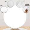 Yeele 6.5x6.5ft Abstract Marble Birthday Backdrop Polyester Grey Gold Marble Texture Round Backdrop Happy Birthday Photography Background for Men Women Bday Party Decoration Dessert Cake Table Banner view 4
