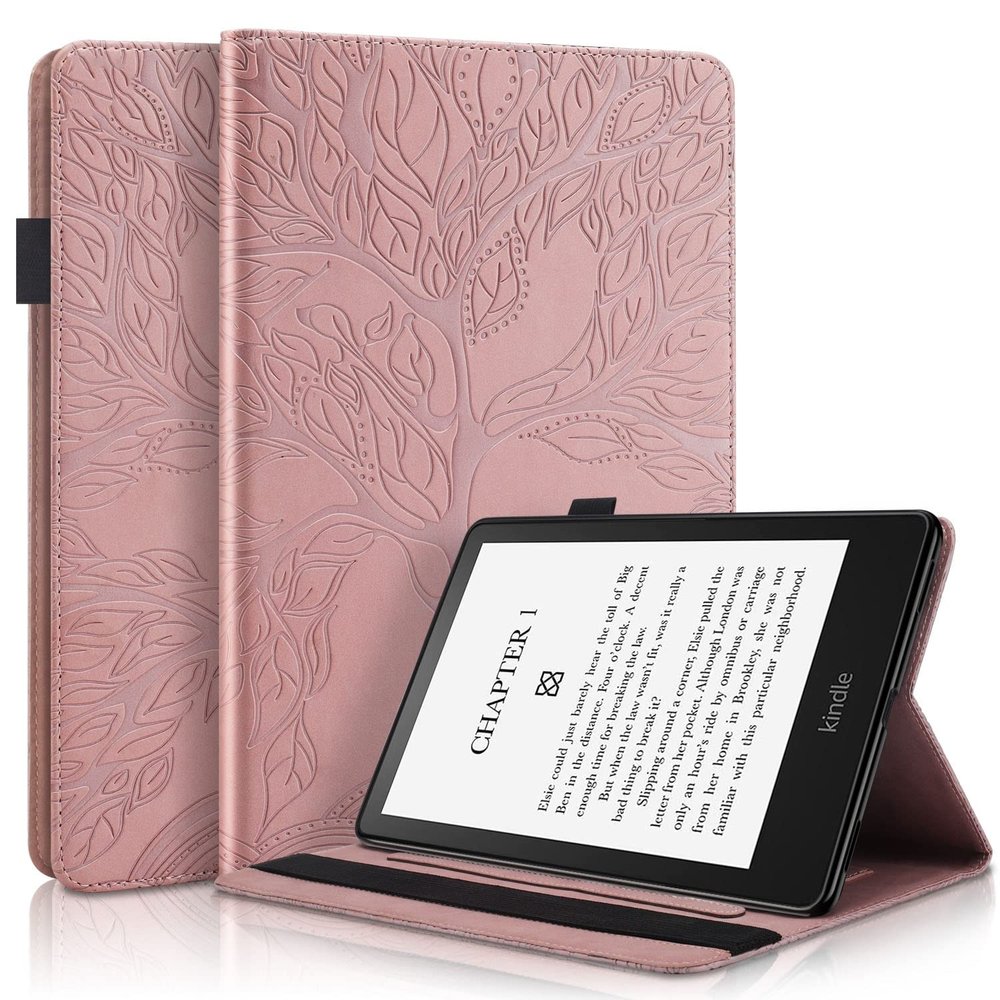 Case Cover Compatible With 6-inch All-new Kindle 11th Generation 2022 Release PU Leather Case Flip Wallet Protective Cover Tree Of Life Tablet Case Card Slot Tablet PC Cover Tablet Cover ( Color : Ros