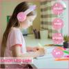HOYJACY Cat Ear Kids Bluetooth Headphones for Girls Children Teens, LED Light Up Wireless/Wired Mode Foldable Stereo Girls Headphones with Built-in Mic for School Birthday Xmas Gift (Pink) view 2
