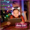 HOYJACY Cat Ear Kids Bluetooth Headphones for Girls Children Teens, LED Light Up Wireless/Wired Mode Foldable Stereo Girls Headphones with Built-in Mic for School Birthday Xmas Gift (Pink) view 3