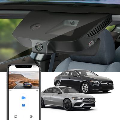 Fitcamx 4K Dash Cam Compatible with Benz A Class A220 2019-2022 W176 W177 & CLA 250 2014-2023 C117 C118 (HD2-5818), OEM Style, 2160P Video Quality, Loop Recording WiFi, G-Sensor, Plug&Play, 64GB Card