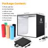 Lightdow 12"x12"x12" Photo Studio Light Box Photography with Desktop Tripod & 120 LEDs (CRI>95), 6 Backdrops - Portable/Dimmable Folding Shooting Tents for Toys/Jewelry/Watches/Cosmetics view 2