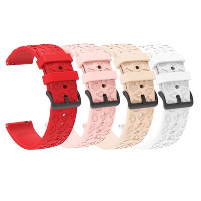 RuenTech Compatible with Amazfit Bip 3 / Bip 3 Pro / Bip U/ Bip U Pro / Bip / Bip Lite / Bip S / Bip S lite,20mm Adjustable Quick Release Silicone Band Replacement Waterproof Wristbands for Man&Women (Red&Pink&White&Khaki)