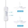 Xindejia USB Powered Small Ceiling Fan 6 Blades Quiet DC 5V USB Hanging Fans for Indoor Outdoor RV Bed Room Dorm Desk Travel Camping Tent Cubicle Mini Portable Canopy Fans - White view 3