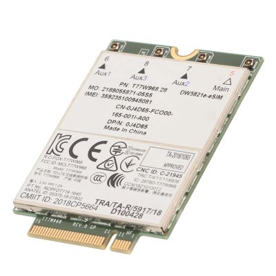 4G Module Card, 77W968 DW5821e CAT16 1GBPS Networking Card, Support Support E eSIM Network Card for Laptop