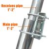 FANRTE U-Bracket for Starlink Dish Pipe Adapter Mount Vertical Installation, Universal U-Bolt Clamp Bracket Roof Mount Mast Pipe to Pole Mounting Kits for Antennas,Weather Station,Cameras,WiFi,Yagi view 3