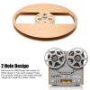 7 Inche x 1/4in Empty Takeup Reel for TEAC 7 inch Open Reel Sound Tape, Open Reel Audio Aluminum Takeup Reel with 2 Hole Wind Holes (Gold) view 3