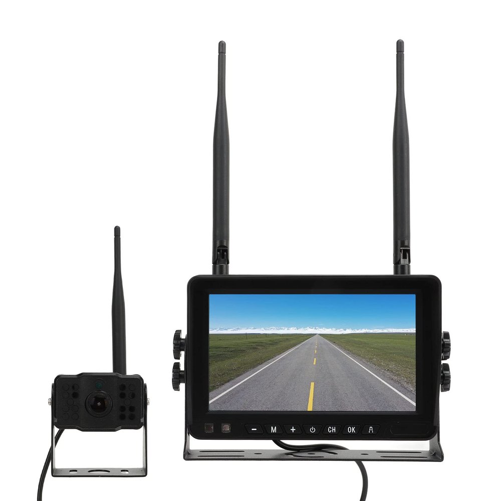 7in Backup Camera Kit, Rear View Camera, LCD Screen Real Time Recording Reversing Camera Car Modification Ideal for Sedans Truck Trailer RV Van