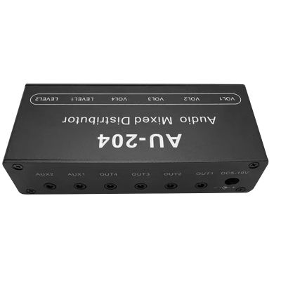 NATEFEMIN Audio Mixer Distributor Stereo Signal Selector Switcher Headphones Amplifier Signal Mixer Board + Case Accessory