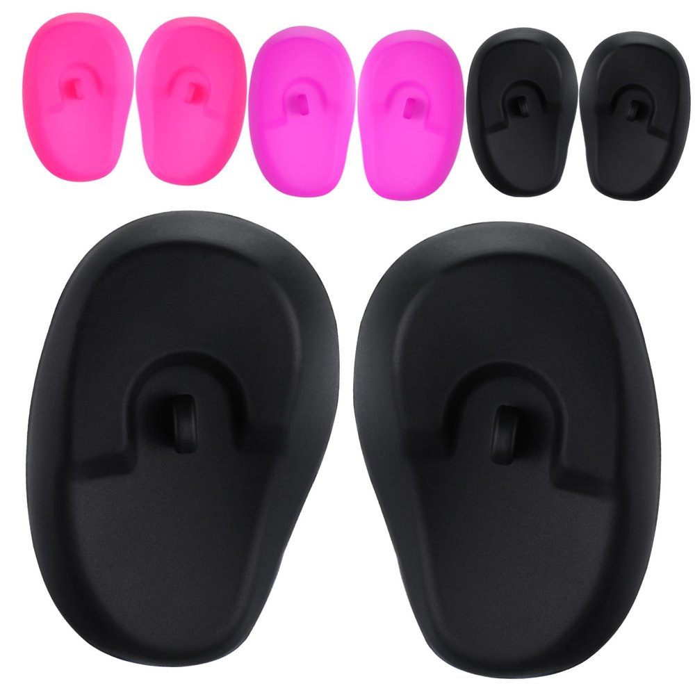 4 Pairs Silicone Ear Covers for Hair Dye Shower Protection Reusable