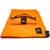 VIAM Outdoors Multi Cloth Waterproof Ultralight Lightweight Backpacking Camping and Survival Tarp | 1.9oz Orange | Measures 54 inches by 72 inches | has Stake Loops and Guy line Loops view 1