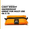 VIAM Outdoors Multi Cloth Waterproof Ultralight Lightweight Backpacking Camping and Survival Tarp | 1.9oz Orange | Measures 54 inches by 72 inches | has Stake Loops and Guy line Loops view 3