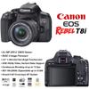 Canon EOS Rebel T8i DSLR Camera w/EF-S 18-55mm F/4-5.6 is STM Zoom Lens Bundle + Wide Angle Lens + Telephoto Lens + 128GB Memory + Case + Tripod + 3pc Filter Kit + Pro Kit (Renewed) view 2
