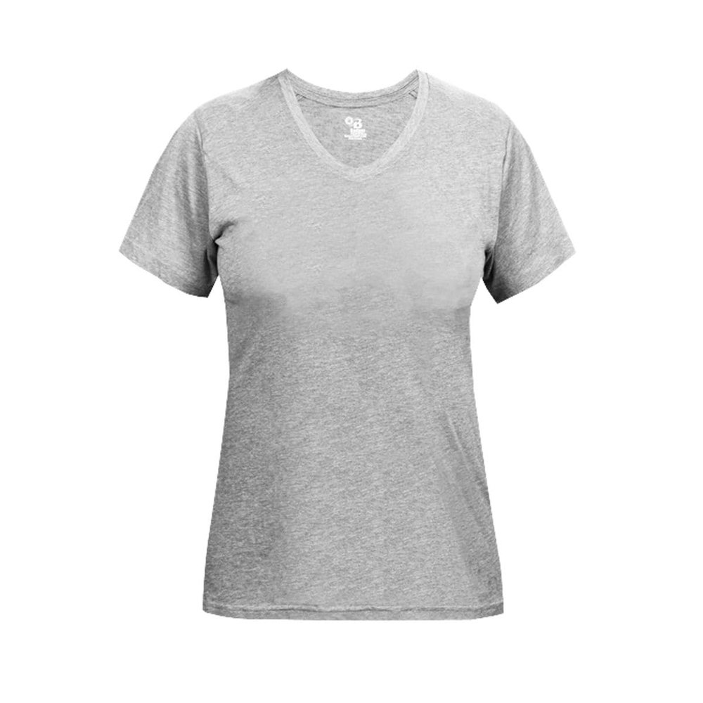 Badger Sports Tri-Blend Ladies' V-Neck Tee - S - OX