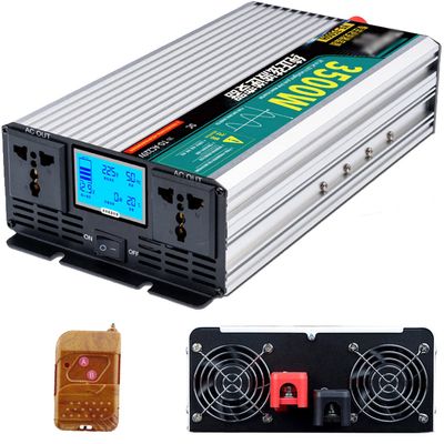 FAIRYT 3500W/4500W/5500W/7000W/8000W/10000W Power Inverter Pure Sine Wave 12V/24V/48V/60V/72V DC to 110V/220V AC Converter- Car Inverter with USB Port, Remote Control,3500W-24Vto110V