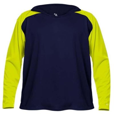 Badger Sports Breakout Hood Tee - L - NY/SY