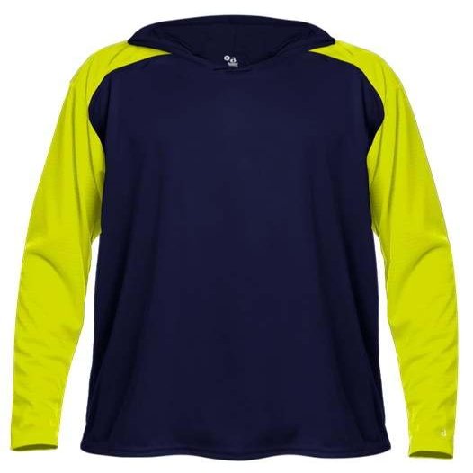 Badger Sports Breakout Hood Tee - L - NY/SY