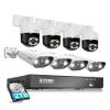 ZOSI 8CH (16CH Expandable) 4K PoE Security Camera System with AI Face Person Vehicle Detection, 8 Wired 5MP 3K Outdoor PT Bullet PoE IP Cameras, 2-Way Audio, 5X Digital Zoom, 2TB HDD, 24/7 Recording view 1