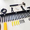 19 Slots Wall mountable Cable Hanger and Organizer,Cable Holder,Cable Organizer Studio Storage,Slots Width from 5.5 to 9.5mm for Cord Management Rack view 2