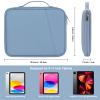 9-11 Inch Tablet Carrying Case, Padded Travel Sleeve Bag for iPad Pro 11-in (M4), iPad 10.9 (10th Gen), iPad Air 11-in (M2), Galaxy Tab S9/S8 (PU-Misty Blue11) view 2