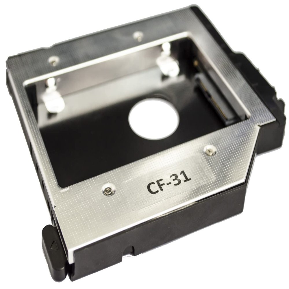 DirectNine Basics Hard Drive Caddy for Panasonic Toughbook CF-31 - Replaces Optical DVD Drive - USB 2.5" HDD/SSD Enclosure - Silver Plastic
