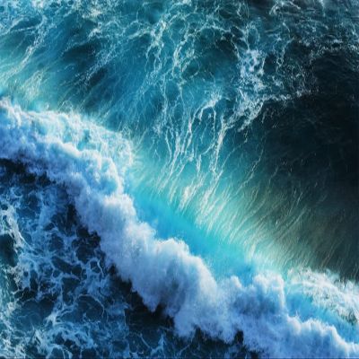 Loccor 10x6.5ft Fabric Ocean Waves Backdrop Ocean Splashing Waves Blue Clean Aerial Photography Background Vacation Holiday Trip Birthday Party Decor Kid Couple Adult Portrait Photo Studio Props