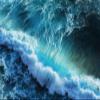 Loccor 10x6.5ft Fabric Ocean Waves Backdrop Ocean Splashing Waves Blue Clean Aerial Photography Background Vacation Holiday Trip Birthday Party Decor Kid Couple Adult Portrait Photo Studio Props view 1