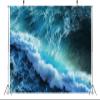Loccor 10x6.5ft Fabric Ocean Waves Backdrop Ocean Splashing Waves Blue Clean Aerial Photography Background Vacation Holiday Trip Birthday Party Decor Kid Couple Adult Portrait Photo Studio Props view 3