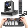 ADKIDO Ptz Camera Bundle, PTZ Controller with 30X Optical Camera with 3G-SDI,USB and 4D Joystick Controller with 5-inch LCD Screen for Live Streaming and Church view 1