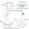 NTONPOWER Flat Plug Power Strip with USB C, 8 Widely Outlets with 3 USB (1 USB C), 5 ft Wrapped Around Extension Cord, 8 Widely Outlets and 3 USB Ports, Wall Mount, Overload Potection view 4