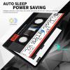 Rossy Case for Samsung Galaxy Tab S8 Plus 2022 /S7 FE 2021 /S7 Plus 2020 Case 12.4" Ultra Slim PU Leather Smart Stand Cover with Auto Wake/Sleep for Galaxy Tab S8+ SM-X800/X806,Retro Audio Cassette view 3