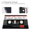 Rossy Case for Samsung Galaxy Tab S8 Plus 2022 /S7 FE 2021 /S7 Plus 2020 Case 12.4" Ultra Slim PU Leather Smart Stand Cover with Auto Wake/Sleep for Galaxy Tab S8+ SM-X800/X806,Retro Audio Cassette view 4
