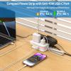 NTONPOWER Flat Plug Power Strip with USB Ports, GaN 45W USB C Ports, 8 Outlets and 2 USB, 3 Side Outlet Extender, Wall Mount, USB Charging Station for Home Dorm Travel Essentials view 2