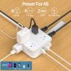 NTONPOWER Flat Plug Power Strip with USB Ports, GaN 45W USB C Ports, 8 Outlets and 2 USB, 3 Side Outlet Extender, Wall Mount, USB Charging Station for Home Dorm Travel Essentials view 3