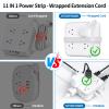 NTONPOWER Flat Plug Power Strip with USB Ports, GaN 45W USB C Ports, 8 Outlets and 2 USB, 3 Side Outlet Extender, Wall Mount, USB Charging Station for Home Dorm Travel Essentials view 4