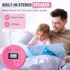 4  MONODEAL Rechargeable CD Player with Speakers, Anti-Skip CD Player for Car and Home, Portable Player with Headphones for Audio Book Music (Rose Red) view 2