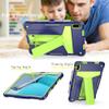 SGTD Case Cover Case Compatible with Huawei Matepad 11 2021,with Kickstand Three-Layer Hybrid Full Body Case Rugged Shock-Proof Fall Protection Cover Tablet Cover (Color : NAVYBLUE+Olivine) view 3