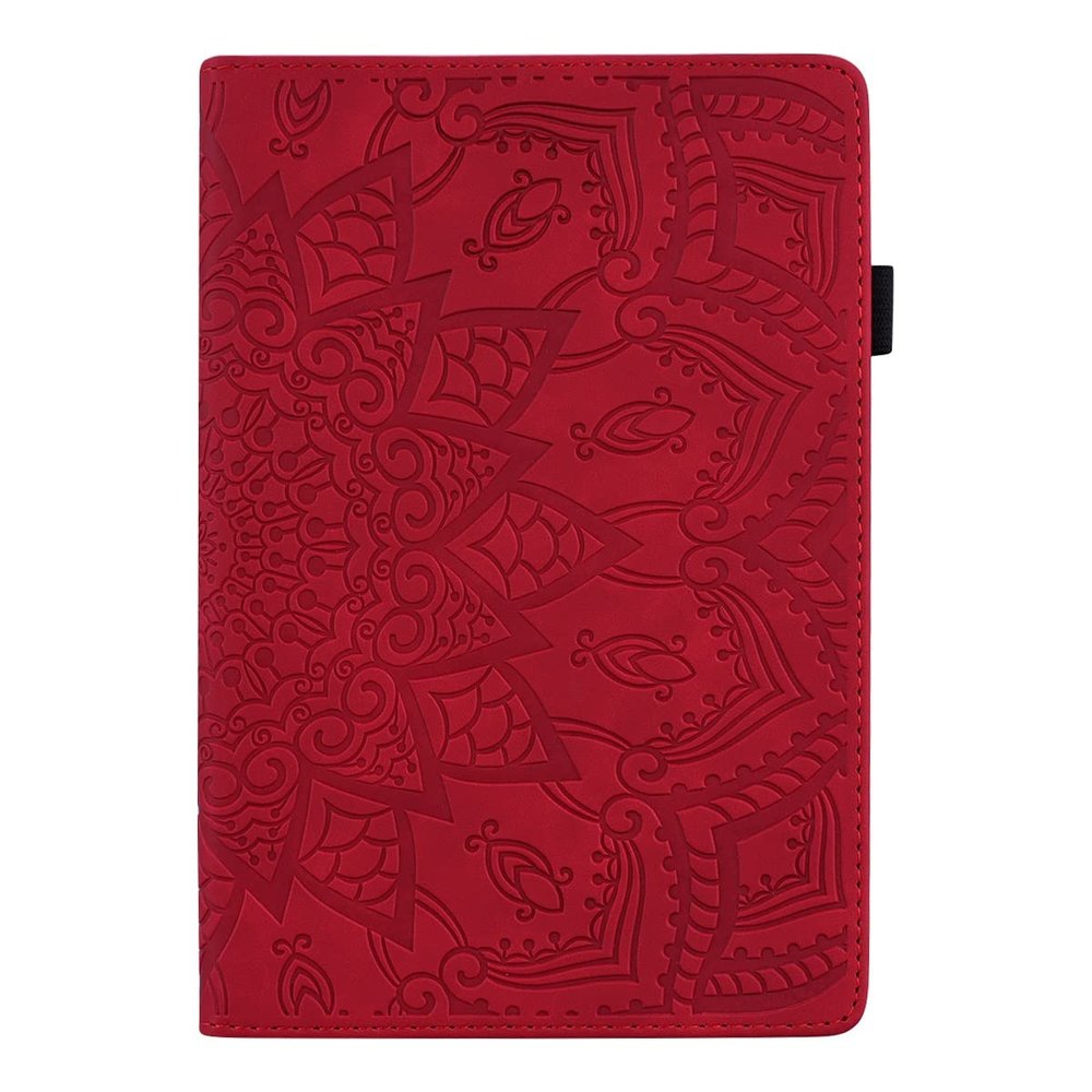 Case Cover Compatible With Samsung Galaxy Tab A 8.0 T387 SM-T387V T387T T387A Slim Lightweight Embossed PU Leather Flip Holder Tablet PC Case Card Slot Tablet Case Tablet Cover ( Color : Vermelho )