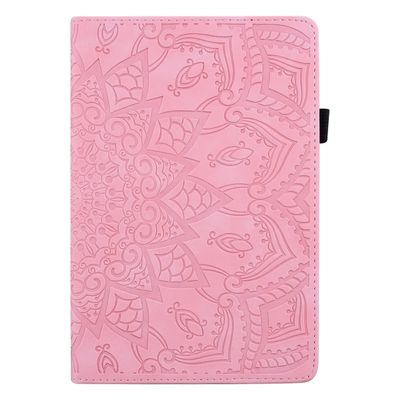 SGTD Case Cover Compatible with Samsung Galaxy Tab A 8.0 T387 SM-T387V T387T T387A Slim Lightweight Embossed PU Leather Flip Holder Tablet PC Case Card Slot Tablet Case Tablet Cover (Color : Pink)