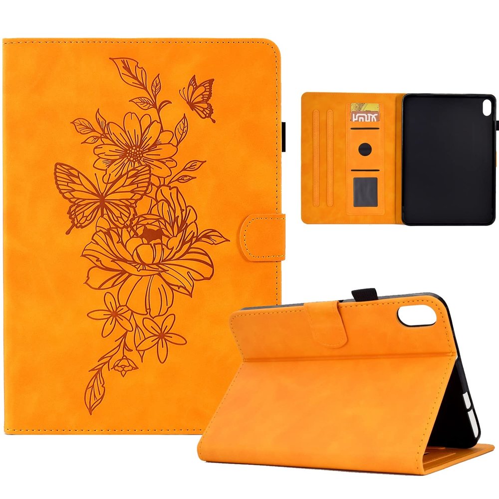 SGTD Case Cover Compatible with Lenovo Tab P11 (TB-J606F) 11inch Case,Premium Leather Case Slim Folding Stand Folio Cover Protective Cover with Card Slot/Auto Sleep Wake Tablet Cover (Color : Orange)