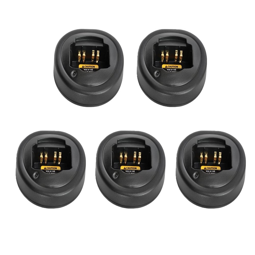 5Pack HTN9000 WPLN4107BR Rapid Charger Base Compatible with HT1250 HT750 PRO7150 PRO5150 PRO5350 GP344 GP340 GP328 MTX9250 MTX950 MTX850 EX500 Radio Without Cord