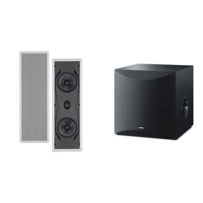YAMAHA NSIW960 2-Way Speaker White 10" 100W Powered Subwoofer - Black