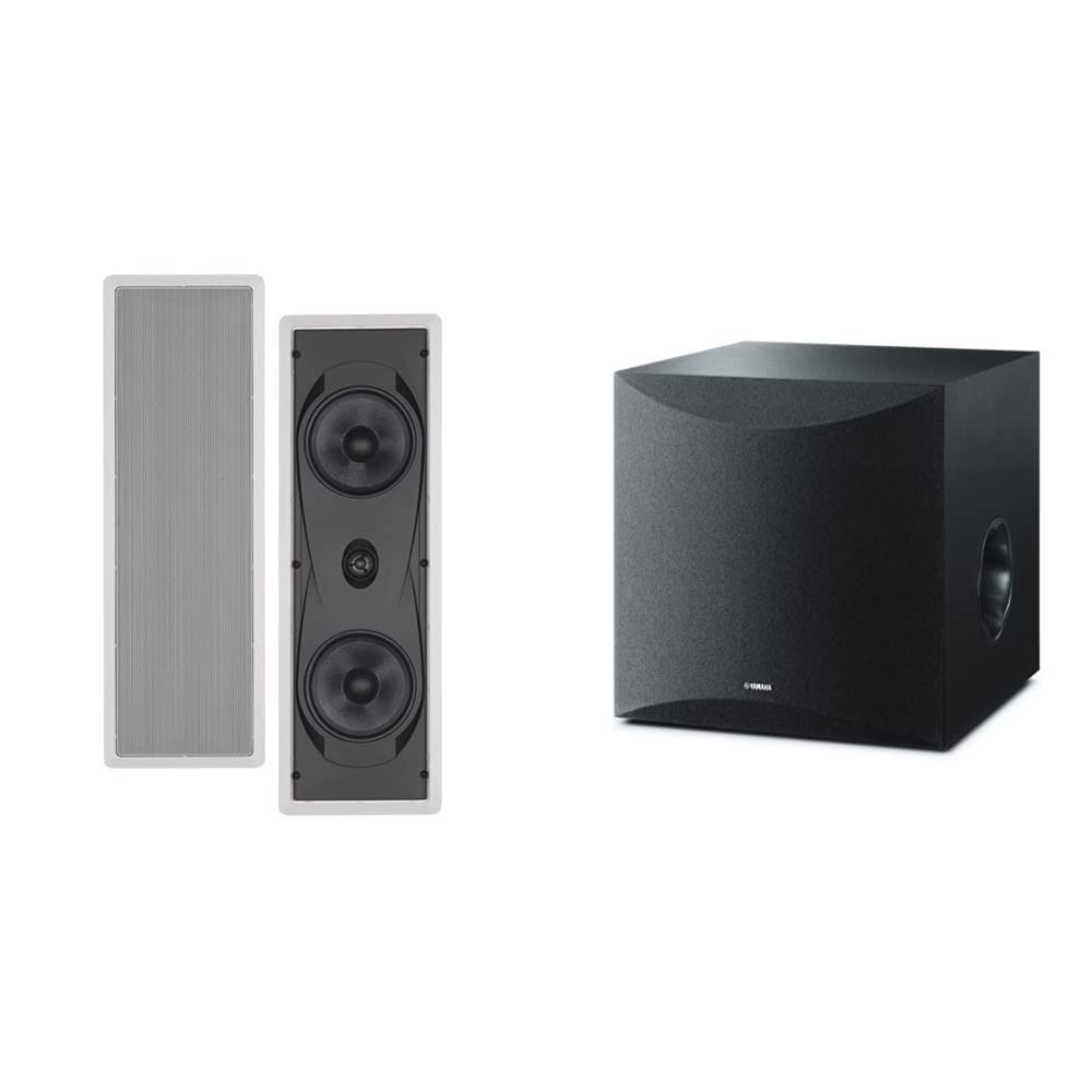 YAMAHA NSIW960 2-Way Speaker White 10" 100W Powered Subwoofer - Black