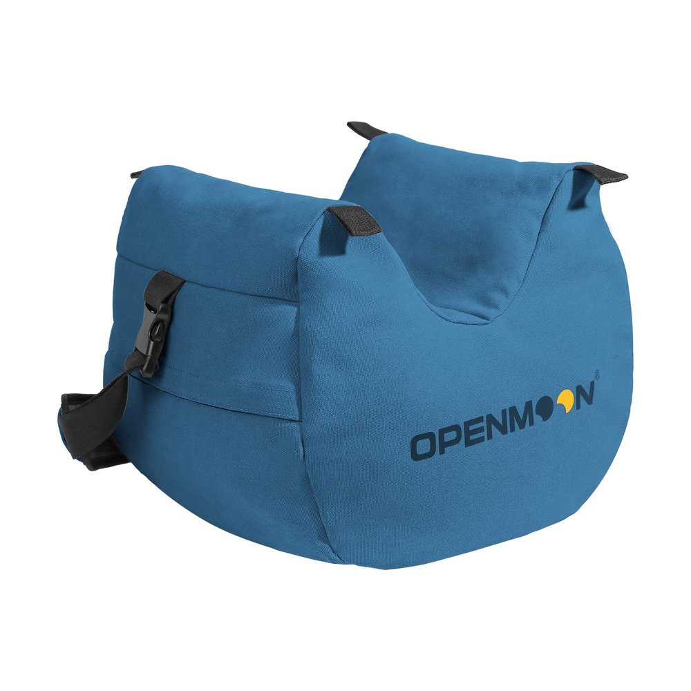 OPENMOON Camera Support Saddle Saddlebags |Heavy-Duty Splash-Proof Canvas (L, Blue)