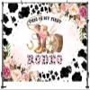 This is My First Rodeo Photo Backdrop Girl 1 Year Old Birthday Background Cloth Flowers Flowers Cowgirl Photo Studio Props Birthday Party Decorations Vinyl (5ft3ft) view 3