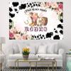 This is My First Rodeo Photo Backdrop Girl 1 Year Old Birthday Background Cloth Flowers Flowers Cowgirl Photo Studio Props Birthday Party Decorations Vinyl (5ft3ft) view 4