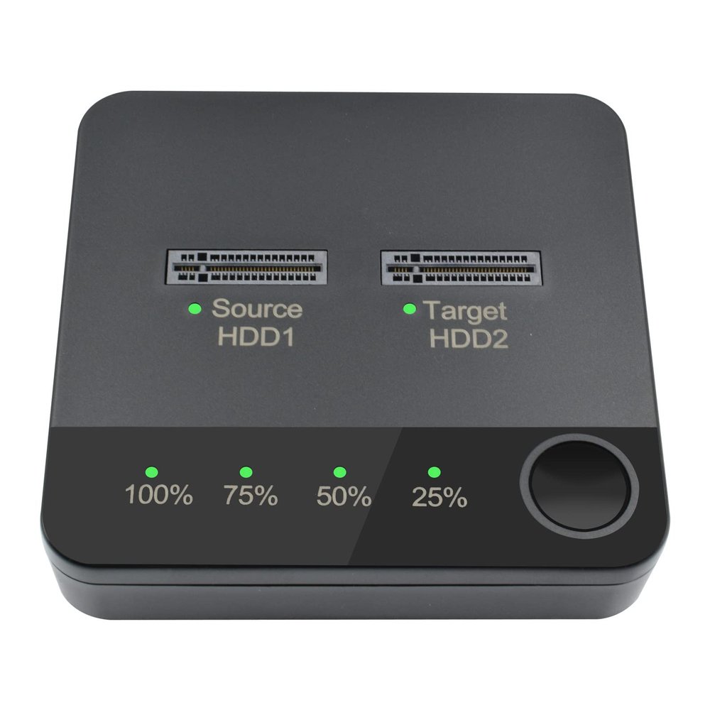 DAGIJIRD SATA Docking Station Duplicator SSD External Hard Drive Enclosure 2 Bay Docking Station Duplicator
