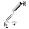 Greenhouse GH-GAMB1-WH Luminous Monitor Arm, Mechanical Spring, Compatible with 17 to 32 Inches, Load Capacity 4.4 to 19.8 lbs (2 to 9 kg), Compatible with Large LCD Screens, LED Included, Gaming view 1